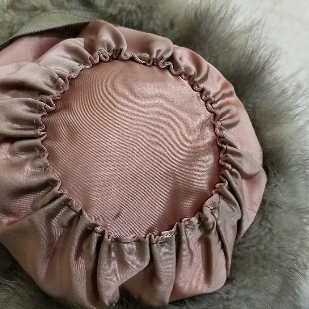 Vintage 1950's Grey Fur Mink Cloche Bucket Hat - Picture 6 of 8